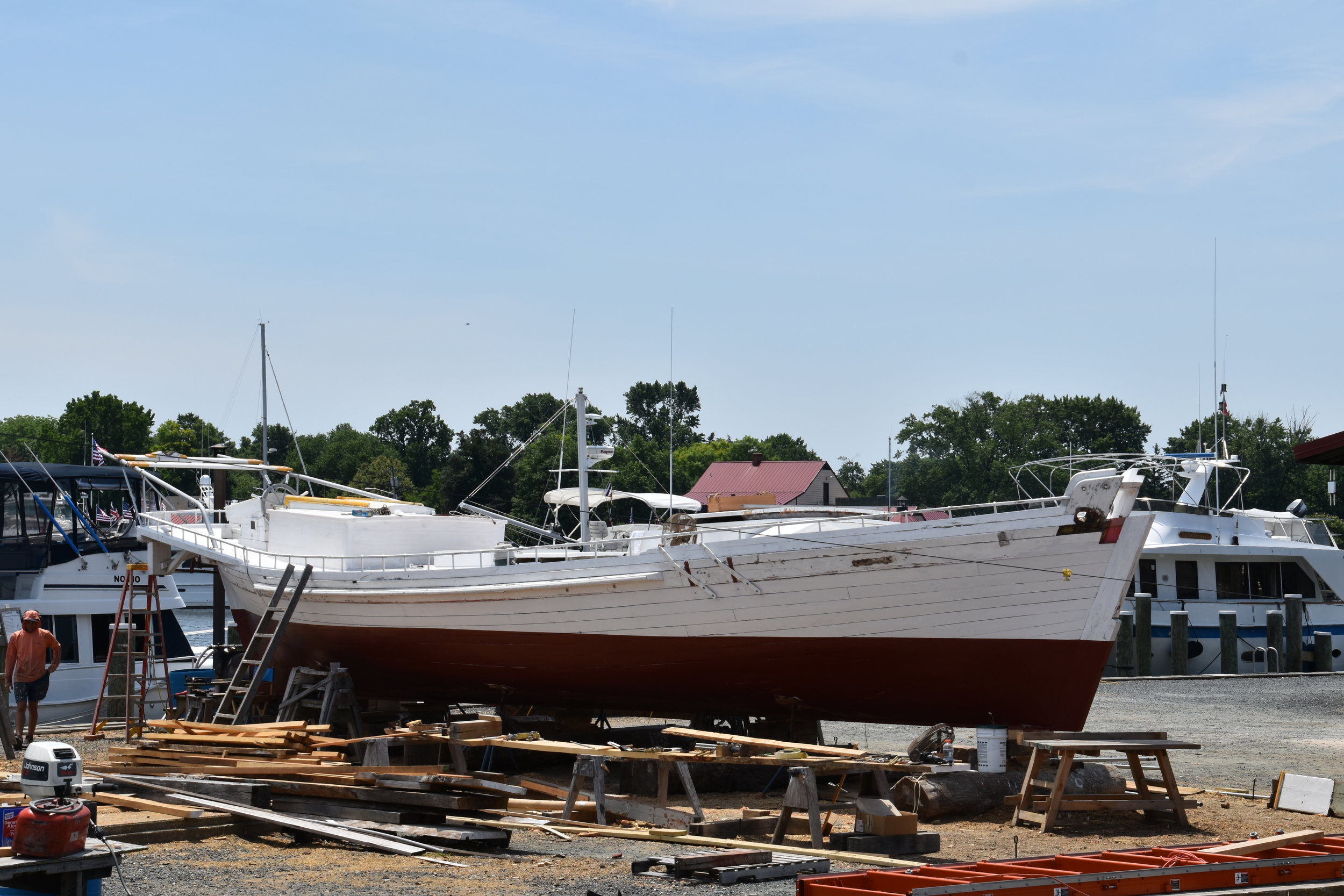 Shipwrights prepare Edna Lockwood for October relaunch