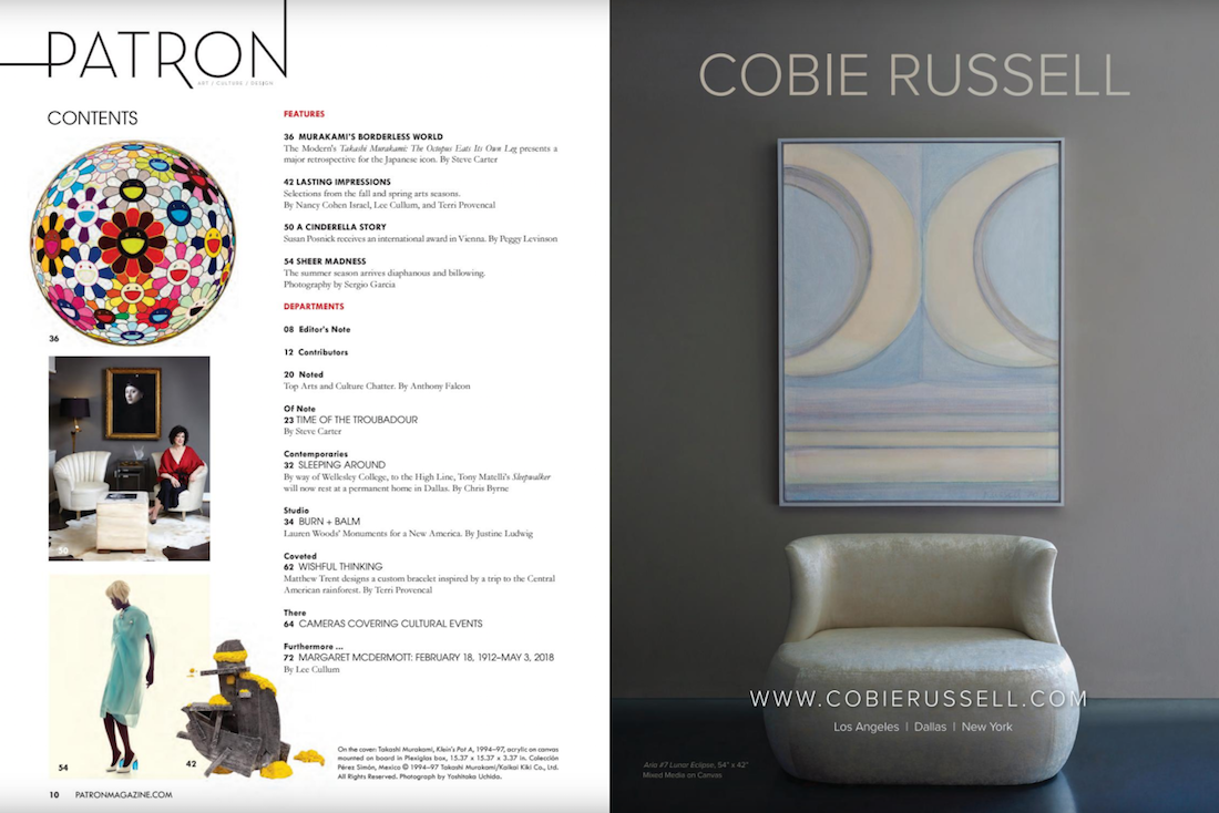 Cobie Russell in Patron Magazine Best of Arts Issue 2018