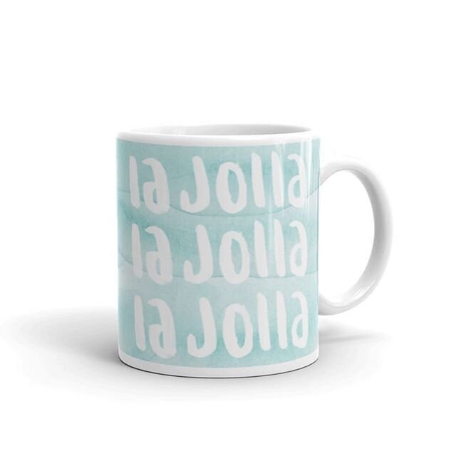 Light Blue La Jolla. Available next week! 
This design was born out of a happy mistake from my watercolor/acrylic meets graphic design explorations. I thought the light blue color and layering of the paint&nbsp; gave a flowy dazed vibe and nod to the