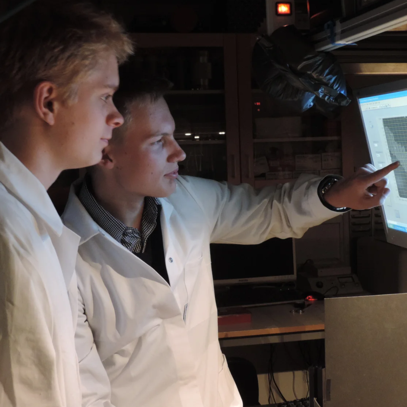  Hampus Svensson och Anton Möller forskade inom kvantoptik på Rays 2014. 
