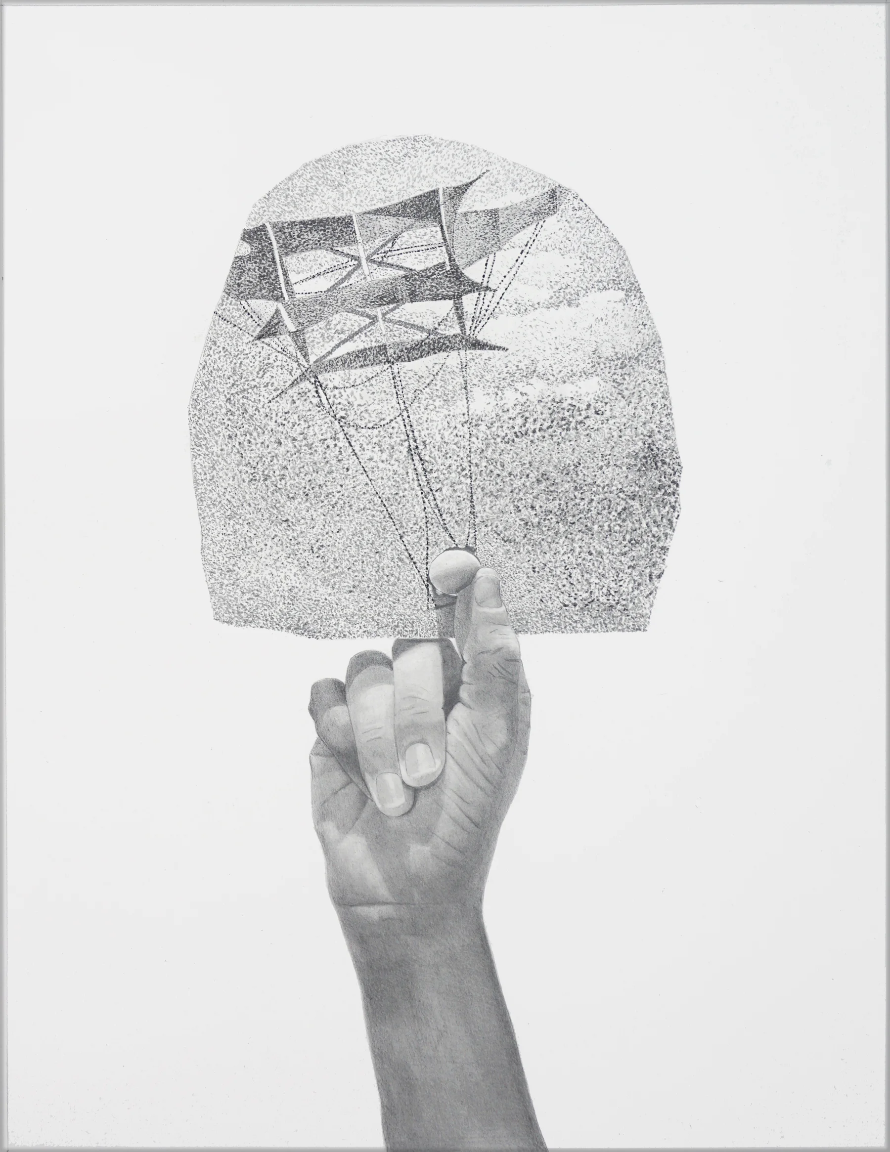 Experiments in flight 7 2015 graphite on paper 56.0 x 42.0 cm