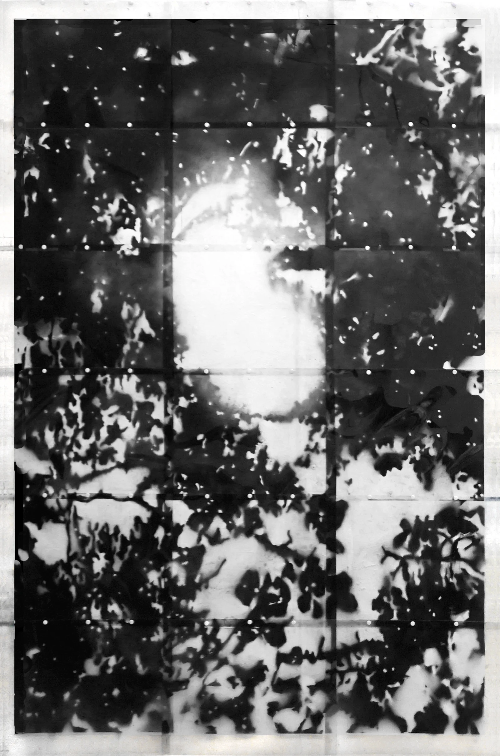 Navigation and care 2016 spray paint on mylar 180 x 120 cm