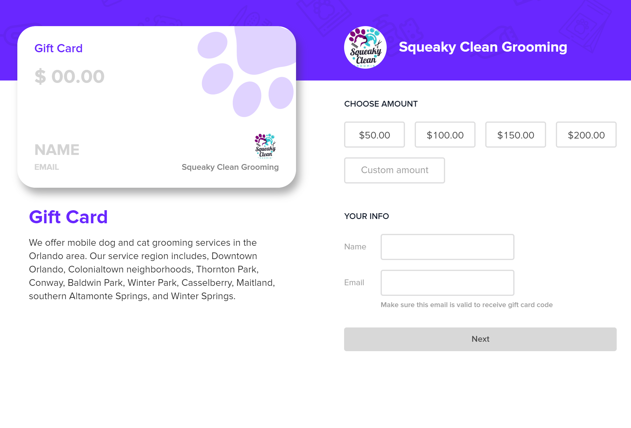 squeaky clean mobile grooming