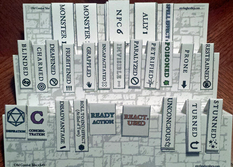 Tabletop Tab Rack.