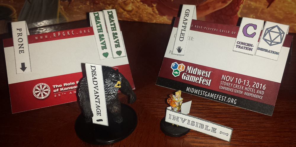 Also use on table tents and minis.
