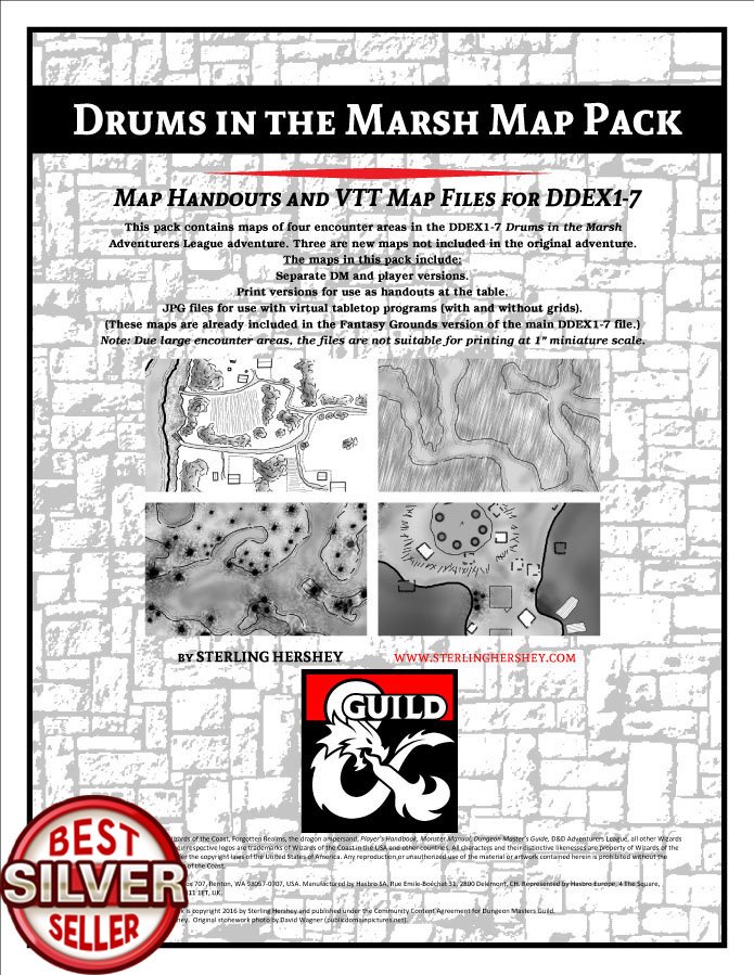 D&D DDEX1-7 Drums in the Marsh Map Pack