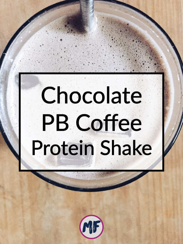 Chocolate Peanut Butter Coffee Protein Shake - for those times when you are craving cake but know you should eat something healthier, this will hit the spot for sure! Click to get the recipe!