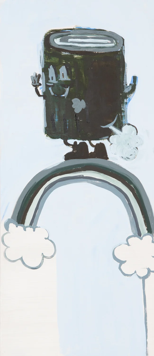  "Rainbow Brownie." 2015. Acrylic on Board. 25" x 11-1/2." 