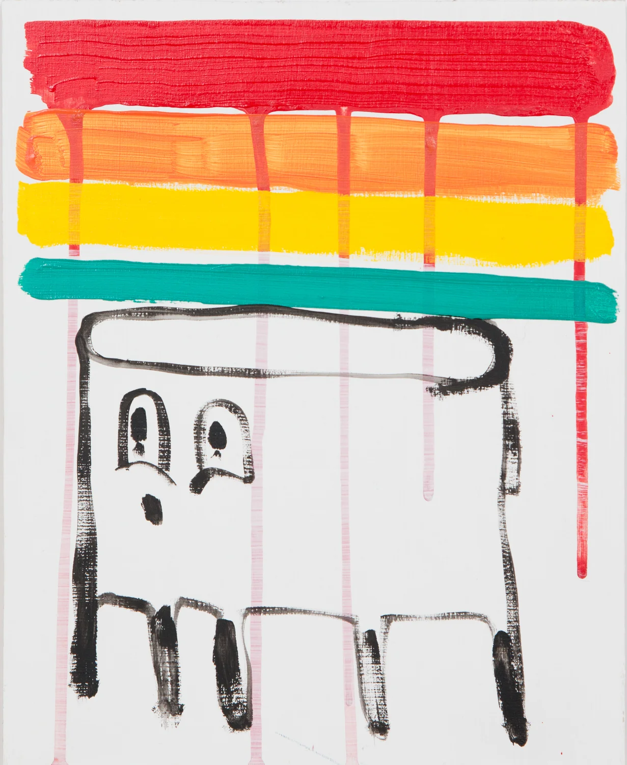  "Rainbow Concern." 2015. Acrylic on Board. 9-7/8" x 8." 