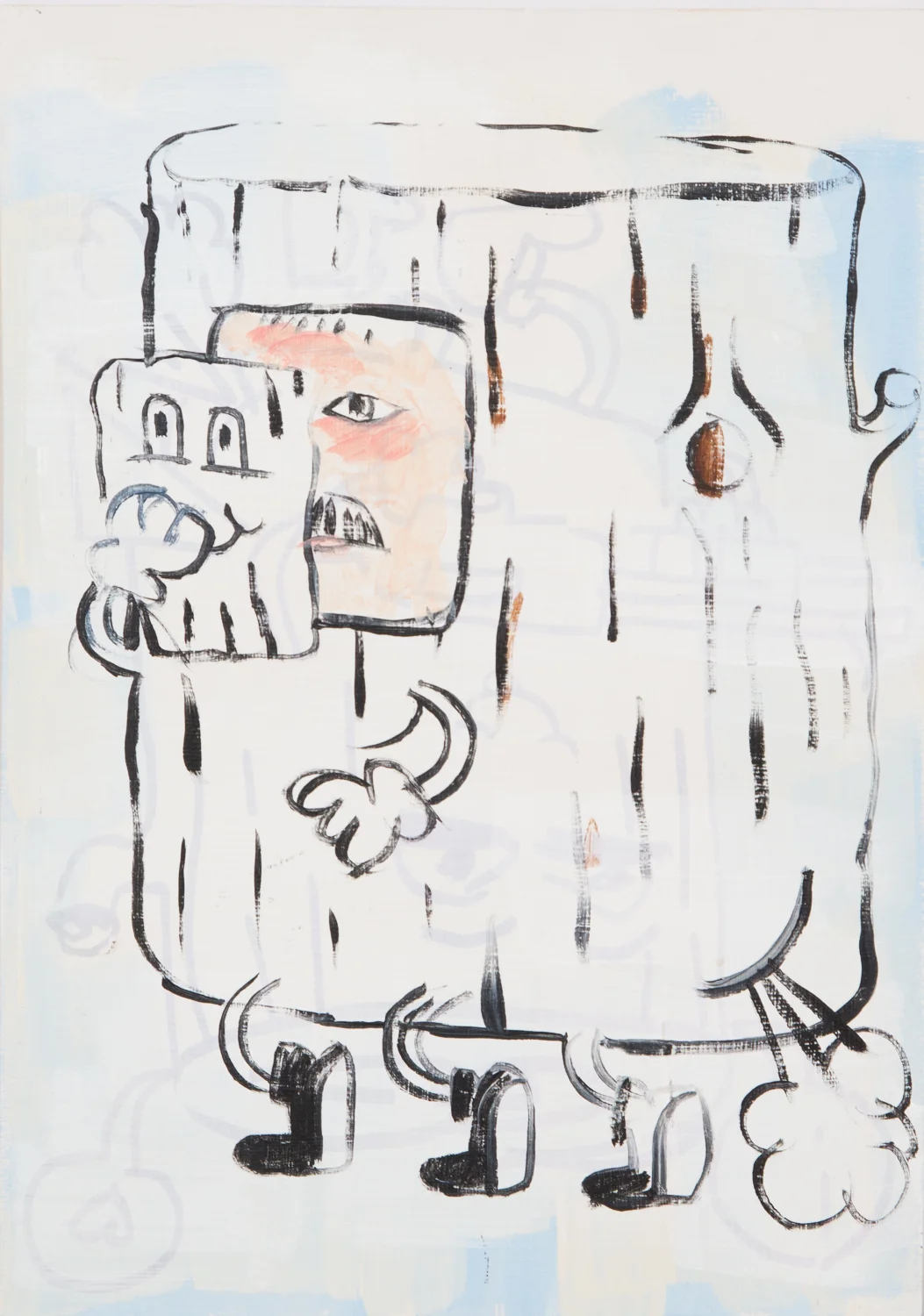  "The Faker #3." 2013. Acrylic on Board. 12-1/2" x 8-1/2." 