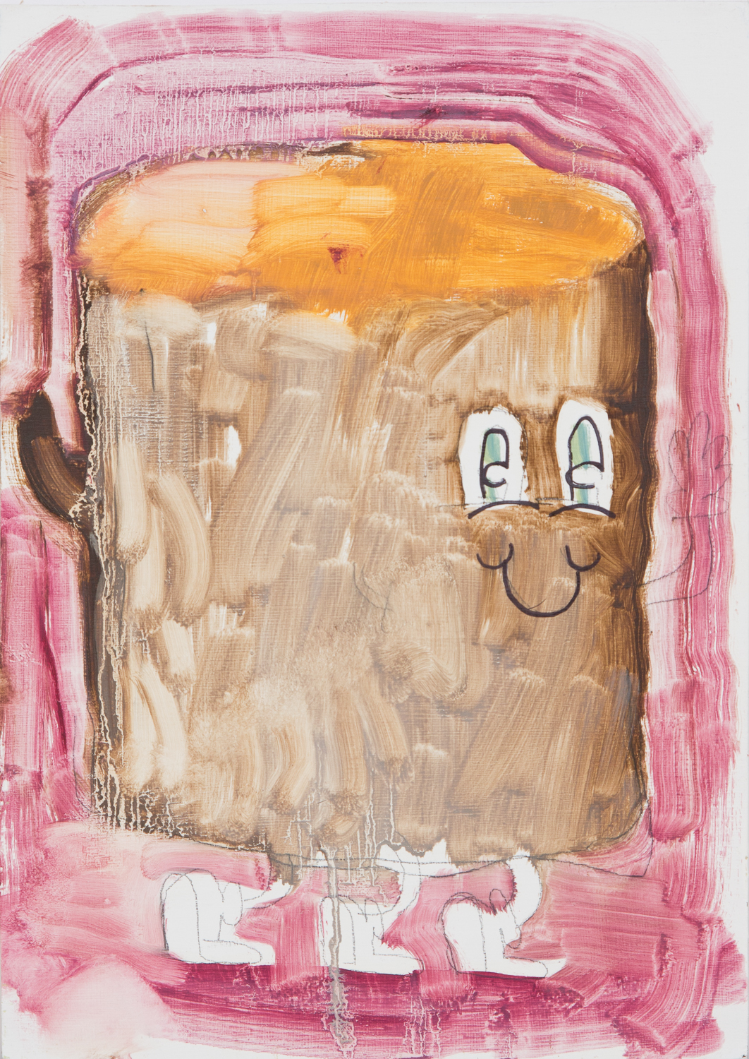  "Pinko." 2013. Oil on Board. 12" x 8-1/2." 