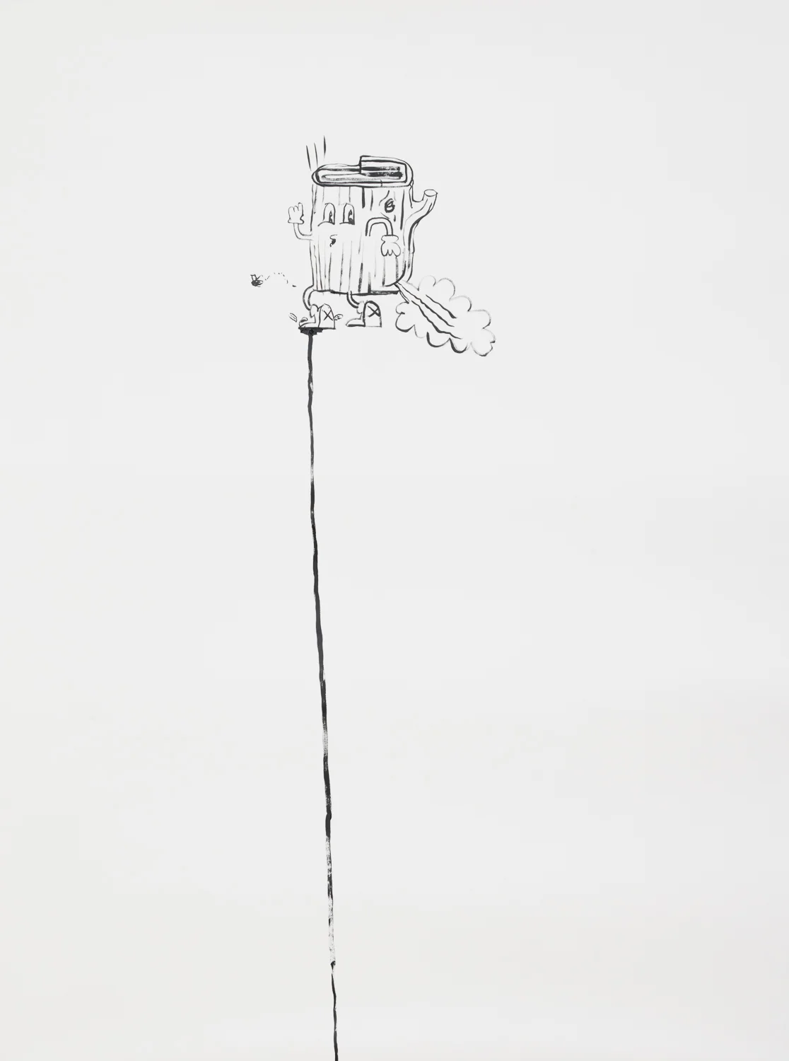  "Fly Stepper." 2015. Acrylic on Paper. 52" x 36." 