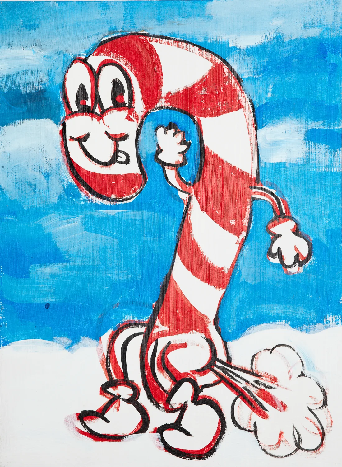  "Candy Cane!"&nbsp;2012. Acrylic on Board. 16" x 12." 