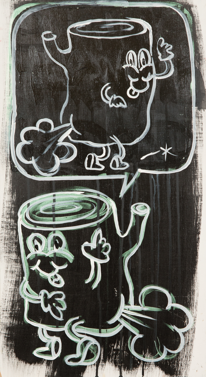  "You Make Me Think 'Bout Dancin'" 2012. Acrylic on Board. 24" x 13." 