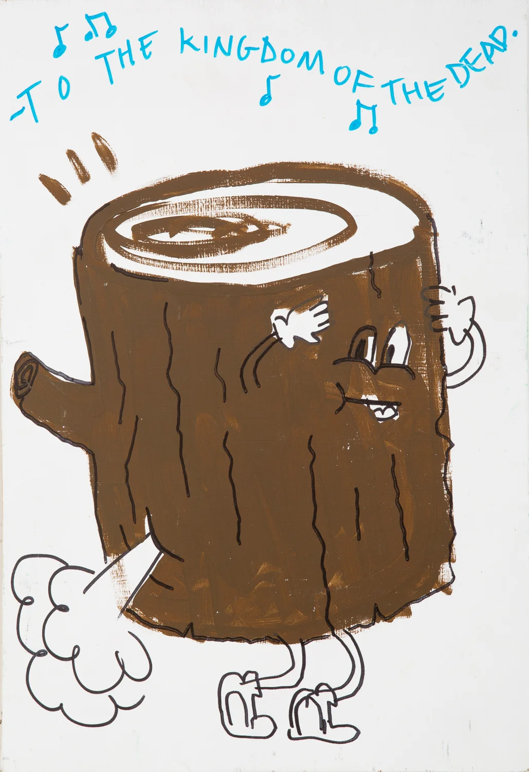  "Slayer Log #2." 2011-12. Acrylic on Board. 12" x 9." 