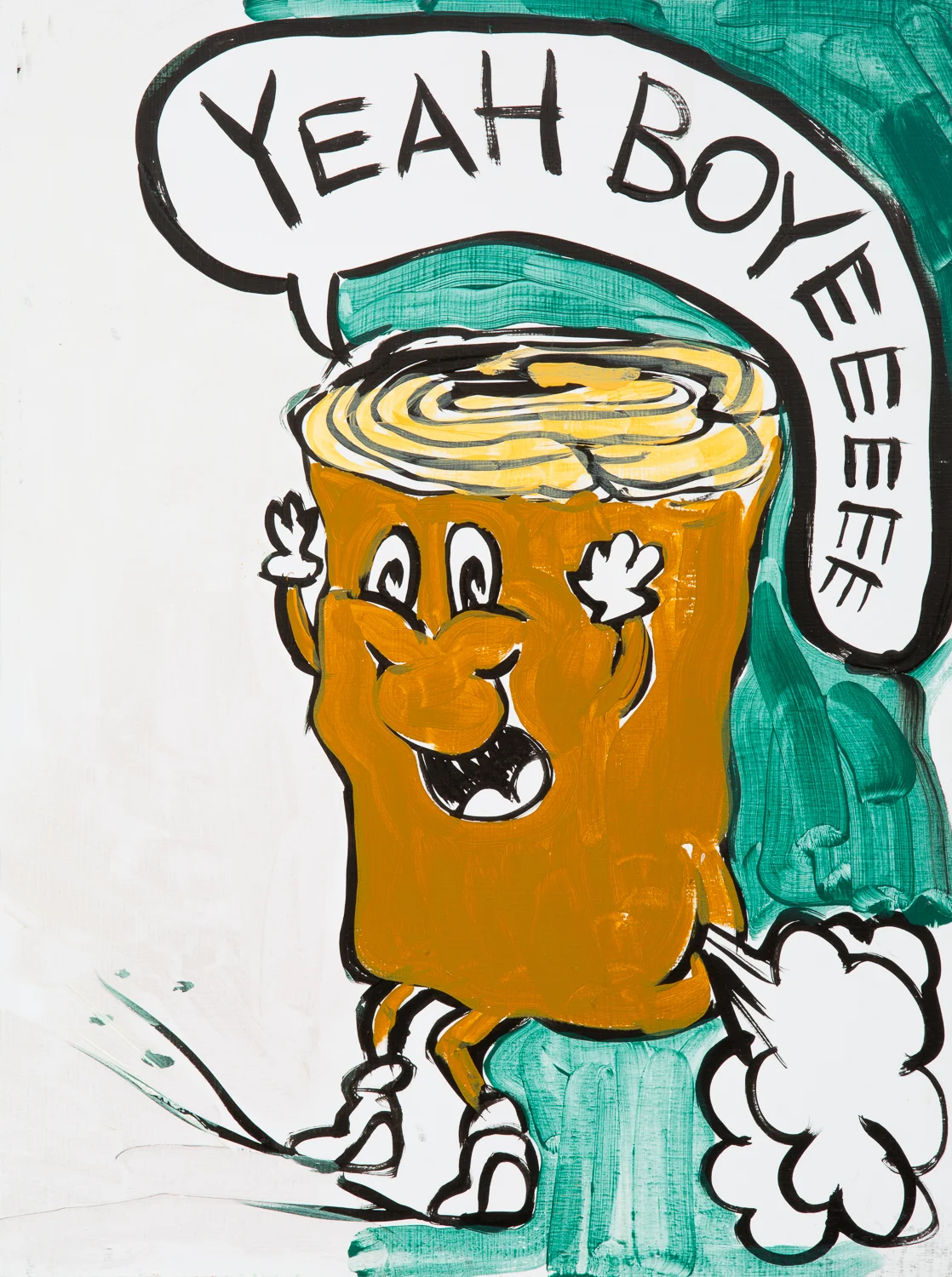  "Yeah, Boy." 2011. Acrylic on Board. 13" x 9." 