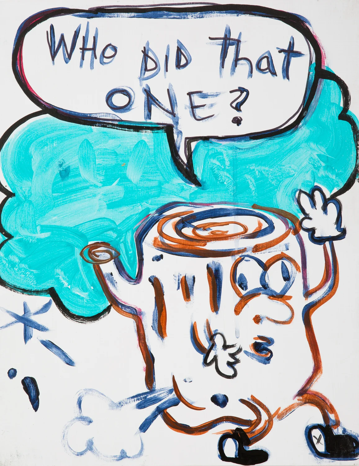  "Log Daze." 2011. Acrylic on Board. 13" x 9." 