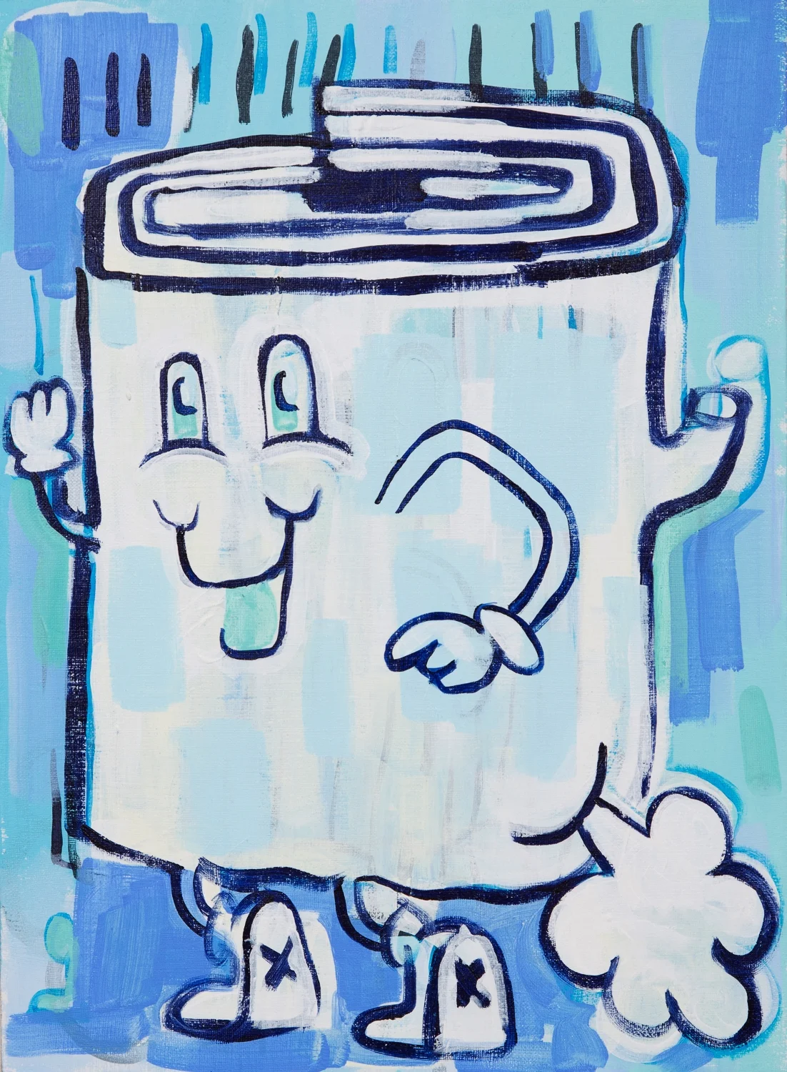  "LOG! (Magic)." 2013-15. Acrylic on Linen. 17" x 12-1/2" 