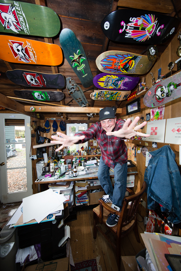 Chip Baker in studio. Photo by Lilly Everett. Check it out lillywarner.com