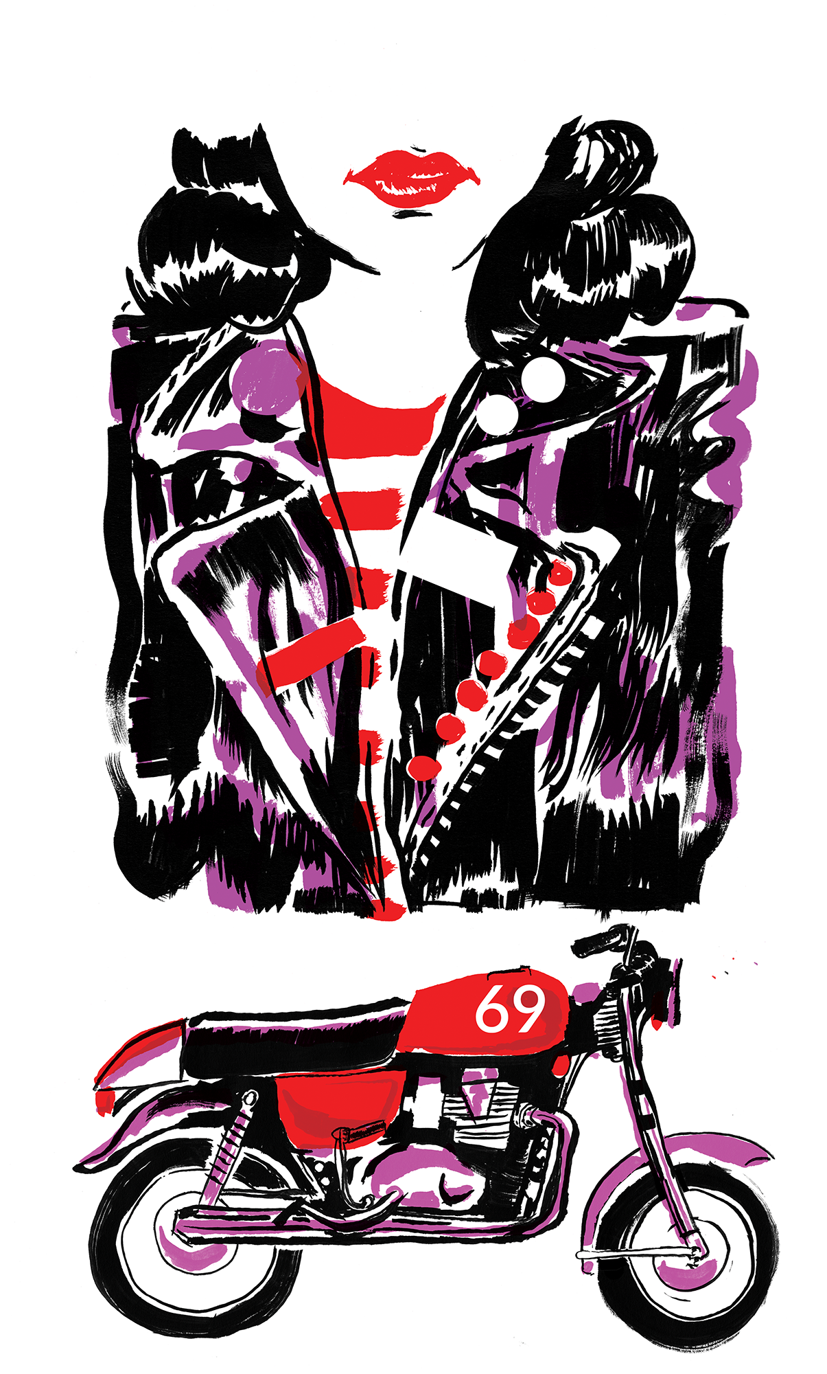Motorcycle Chick! Rad!