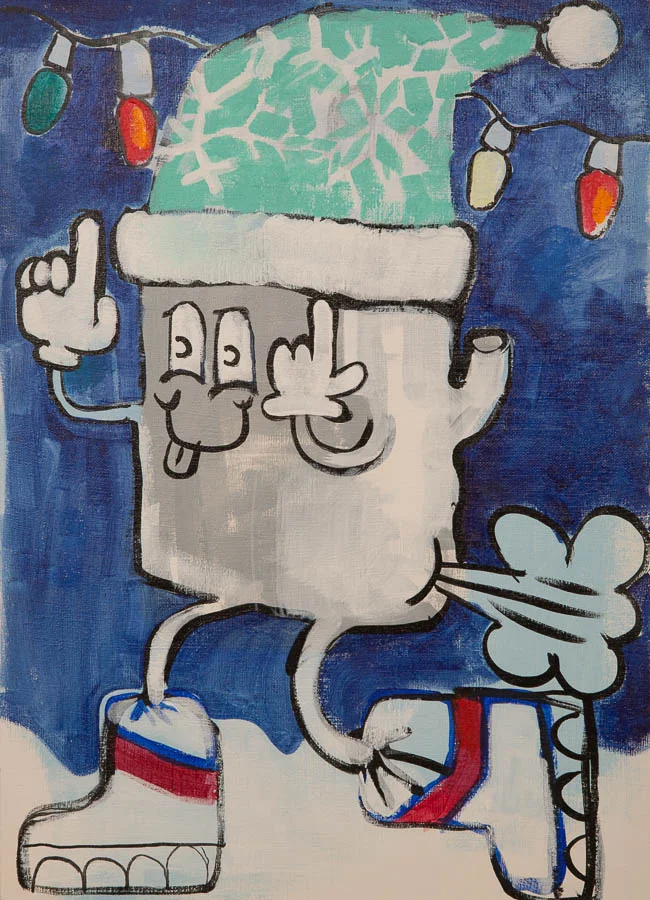  "Moonboot Delight." Acrylic on Linen. 2016 