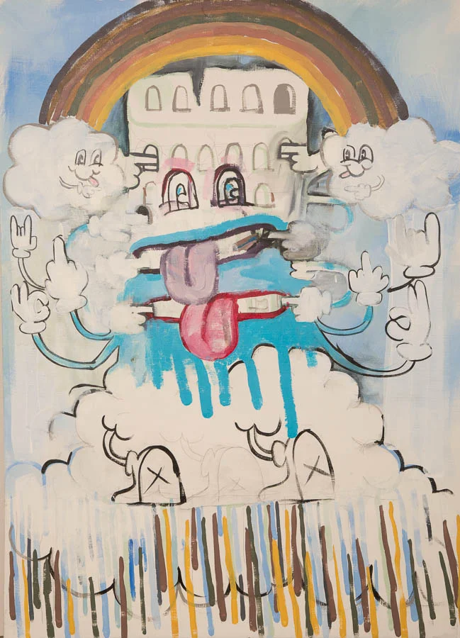  "Brown Rainbow Festival." 2016. Acrylic on Linen. 31in. x 23in. 