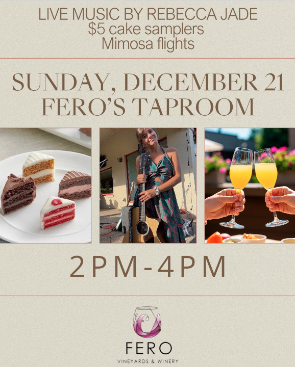 Rebecca Jade, Mimosas, $5 cake samplers