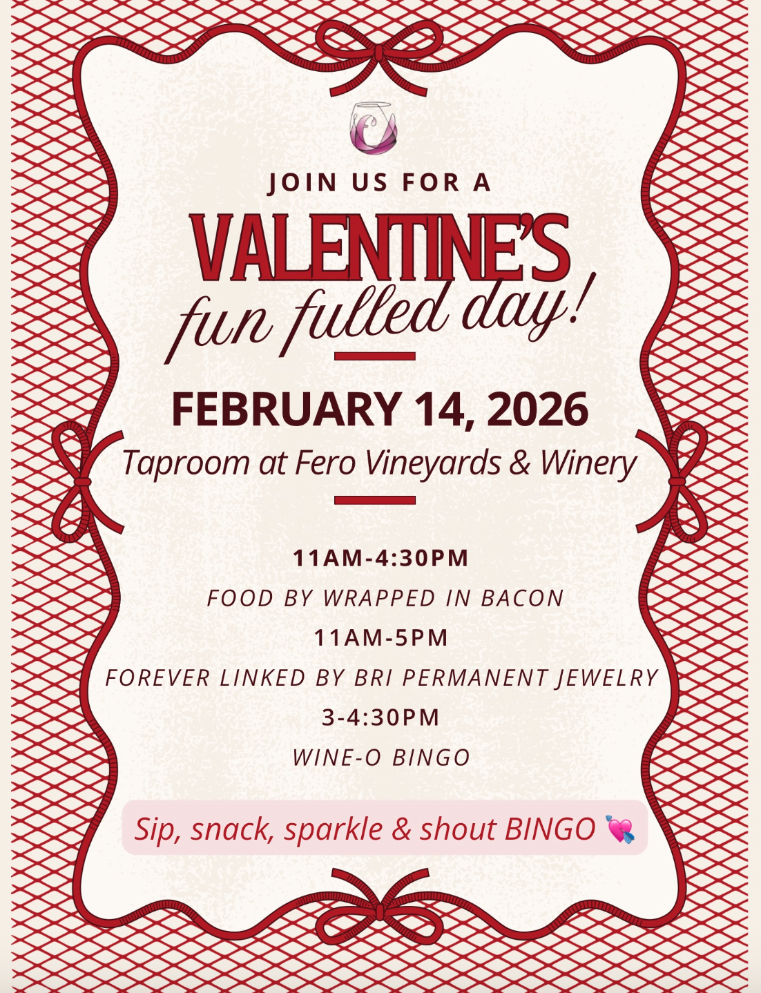 Valentine's Day Wine-O Bingo