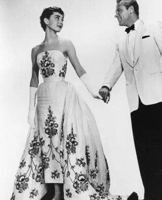 Audrey Hepburn in Givenchy. Source unknown.