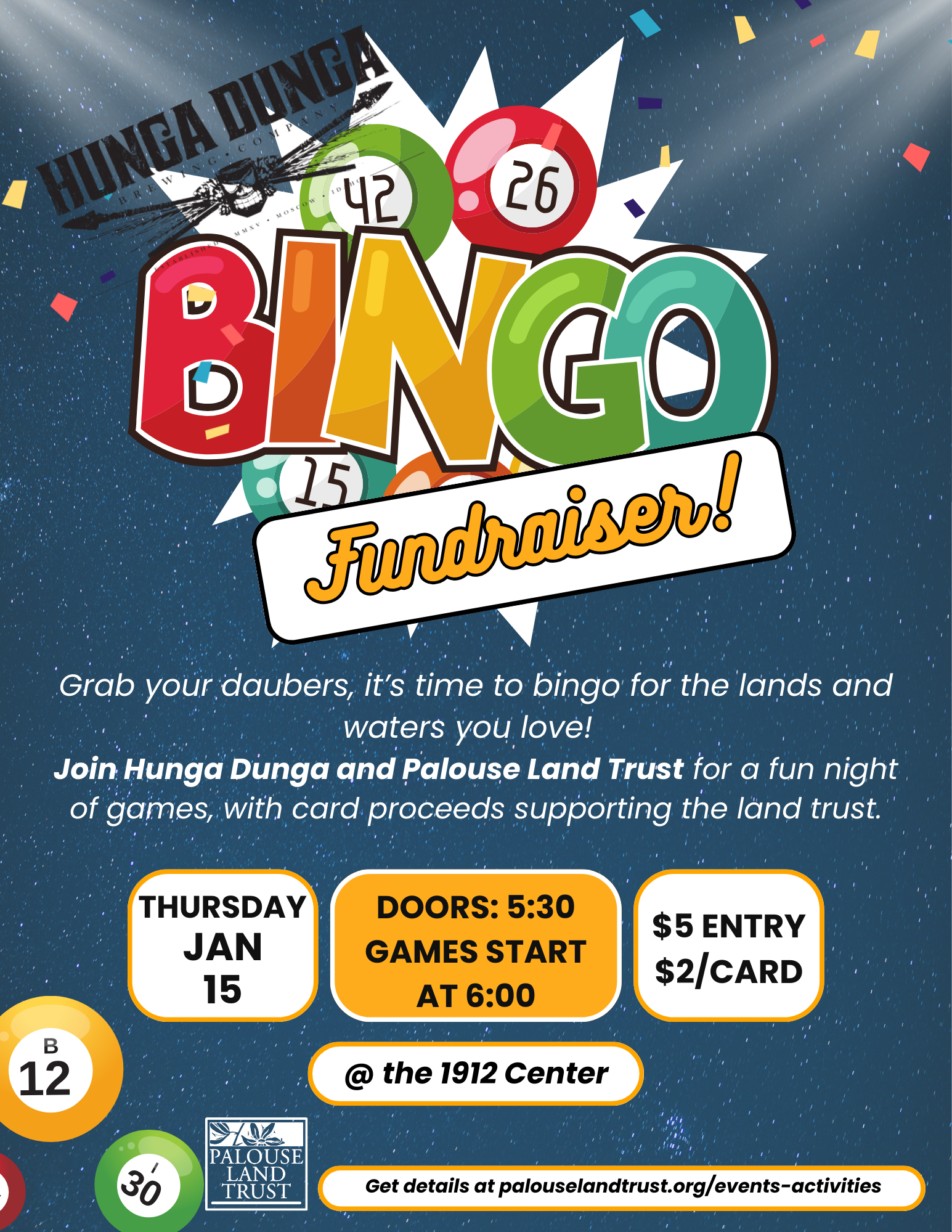 Hunga Dunga presents: Bingo Fundraiser for PLT