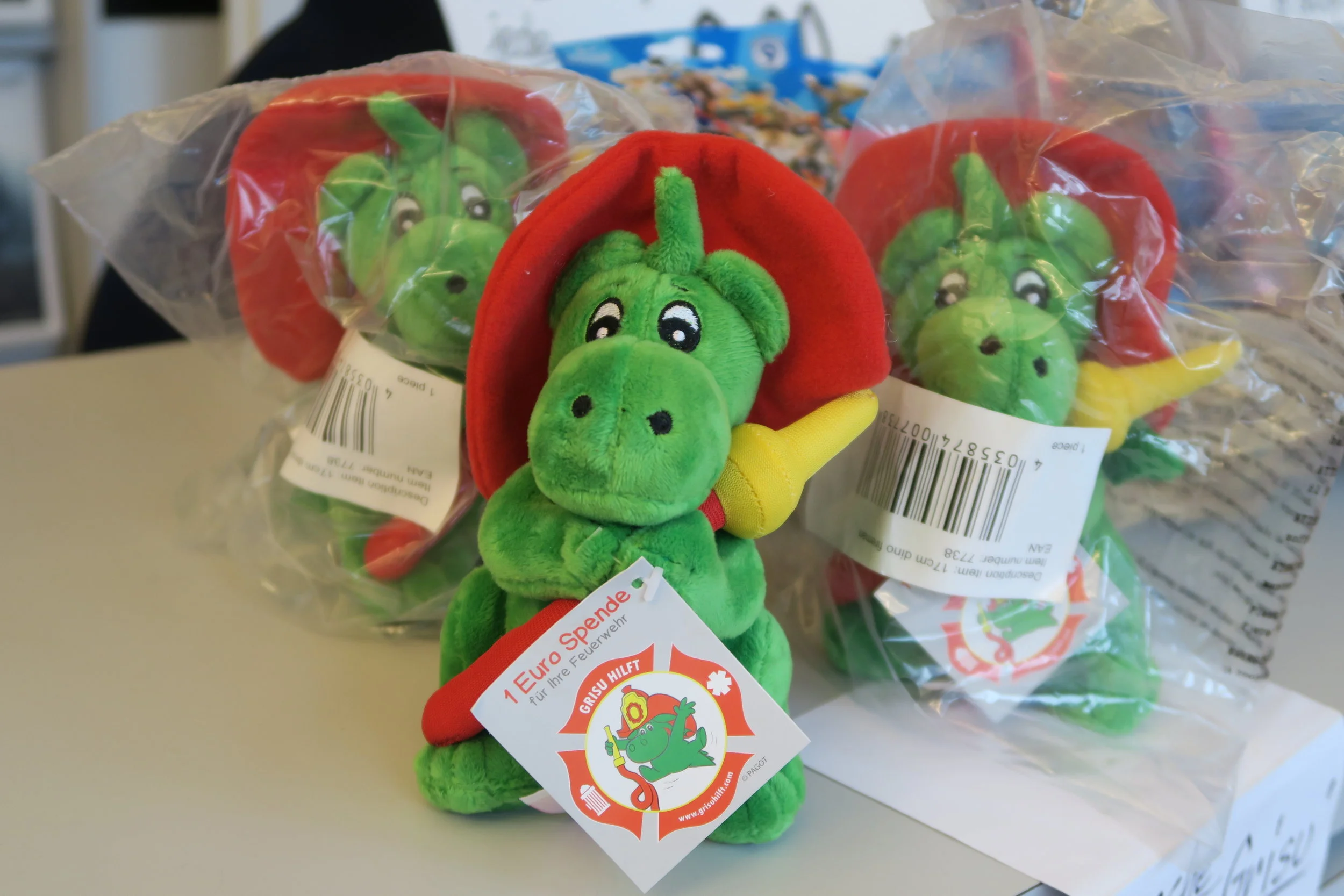 Drache „Grisu“ als Plüschtier