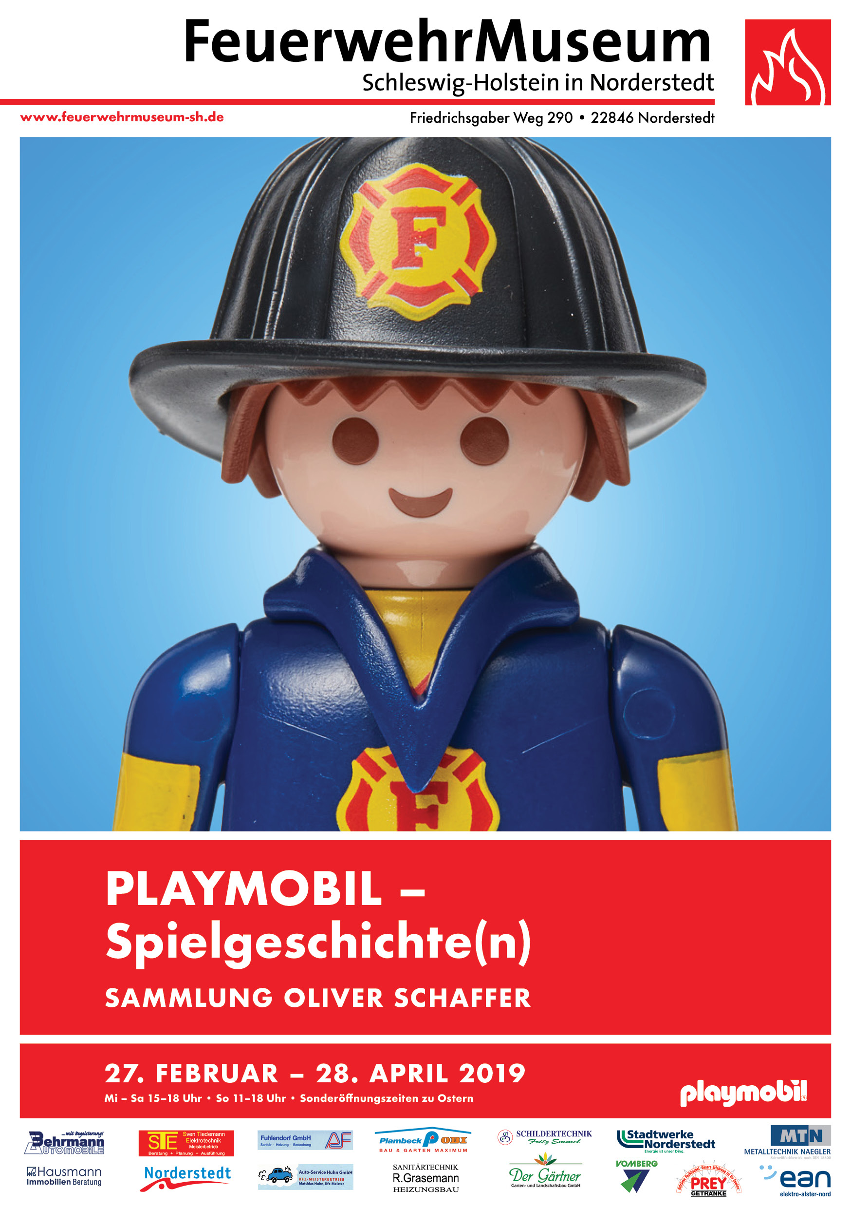Poster Feuerwehrmann in Blau