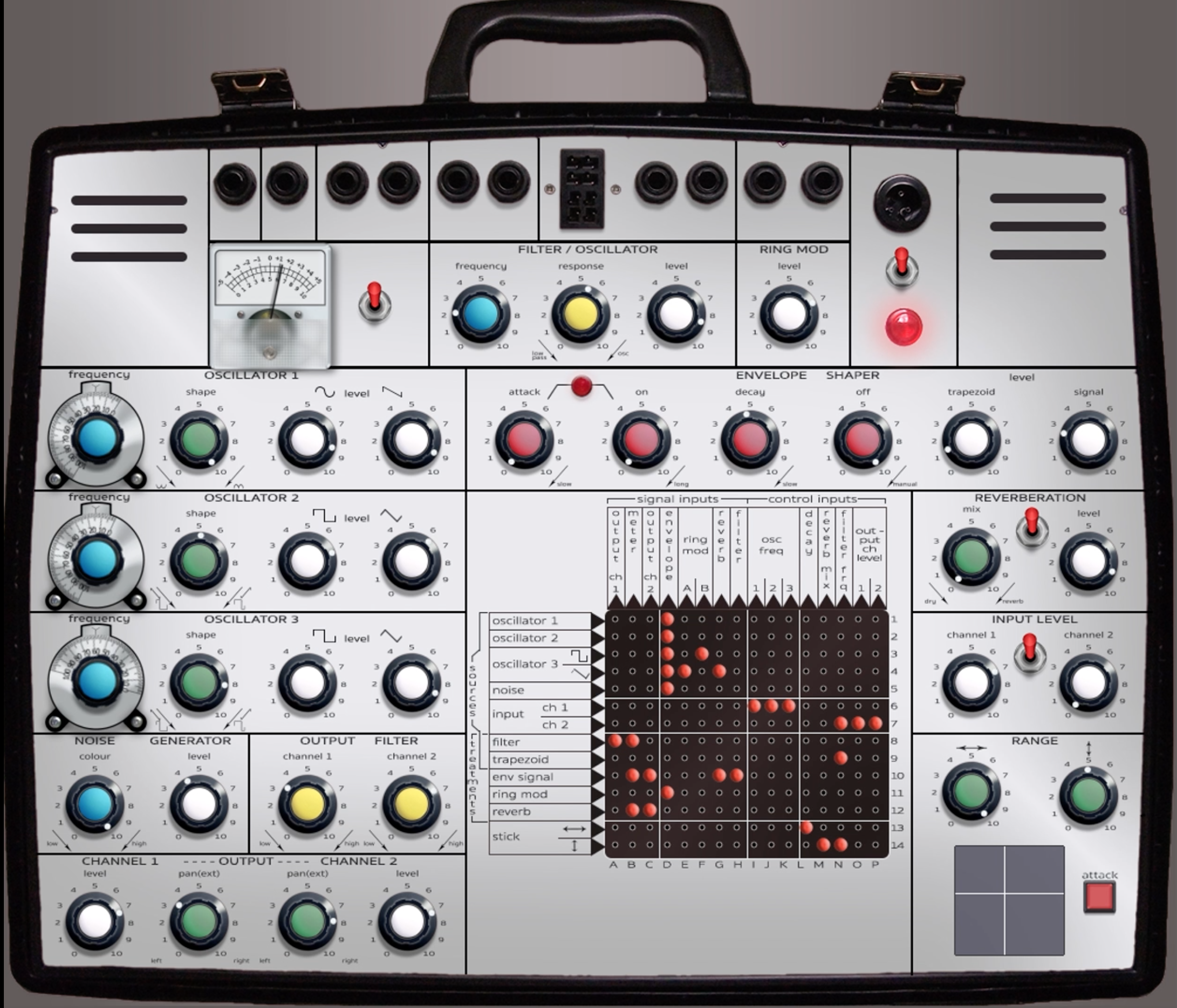 My Reaktor rendition of the EMS Synthi A