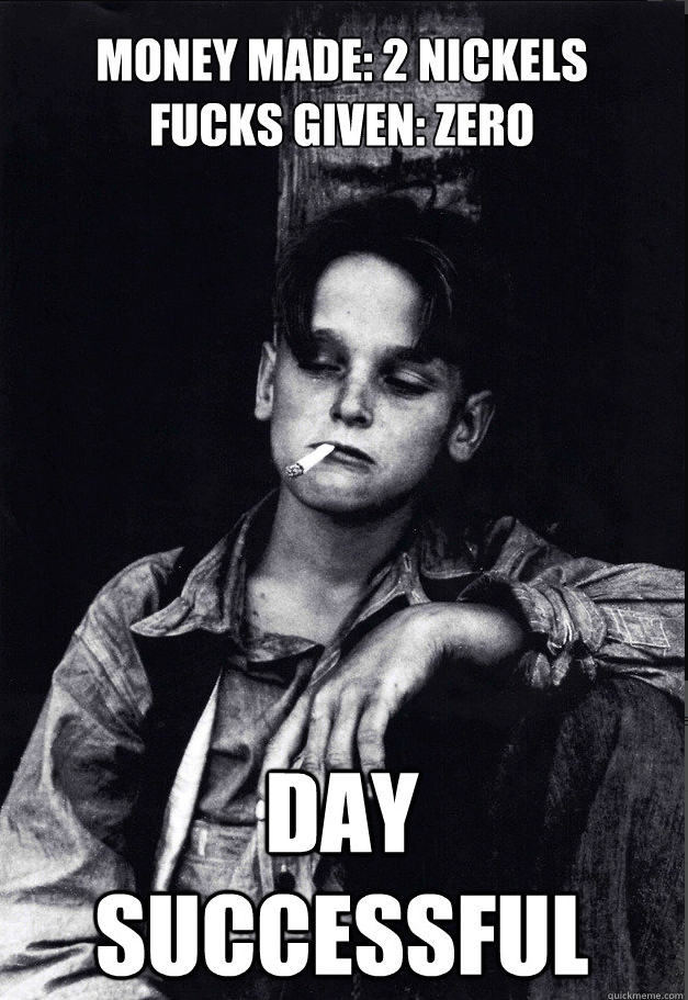 Today Zero Fucks Shall Be Given