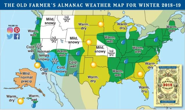 2018 Skiers’ Guide: Climate Change and the Farmers’ Almanac