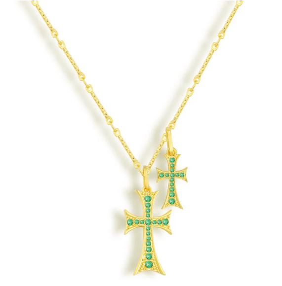 Crossed Necklace That Balances Bold Lines and Soft Style