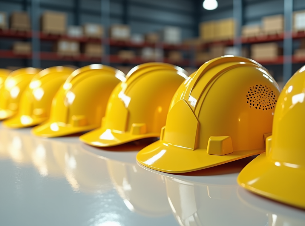 yellow hard hats
