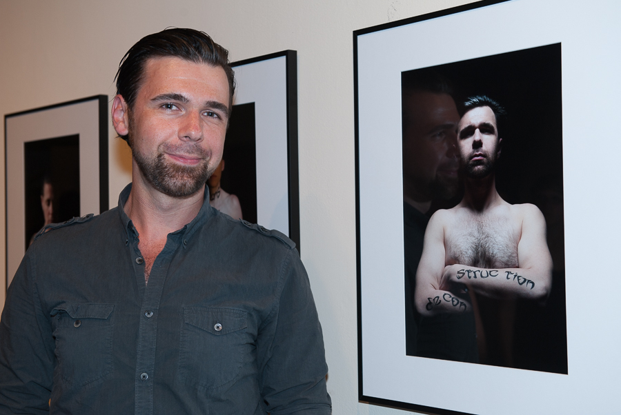 David Robinson poses with his powerful image we collaborated on and created together.
