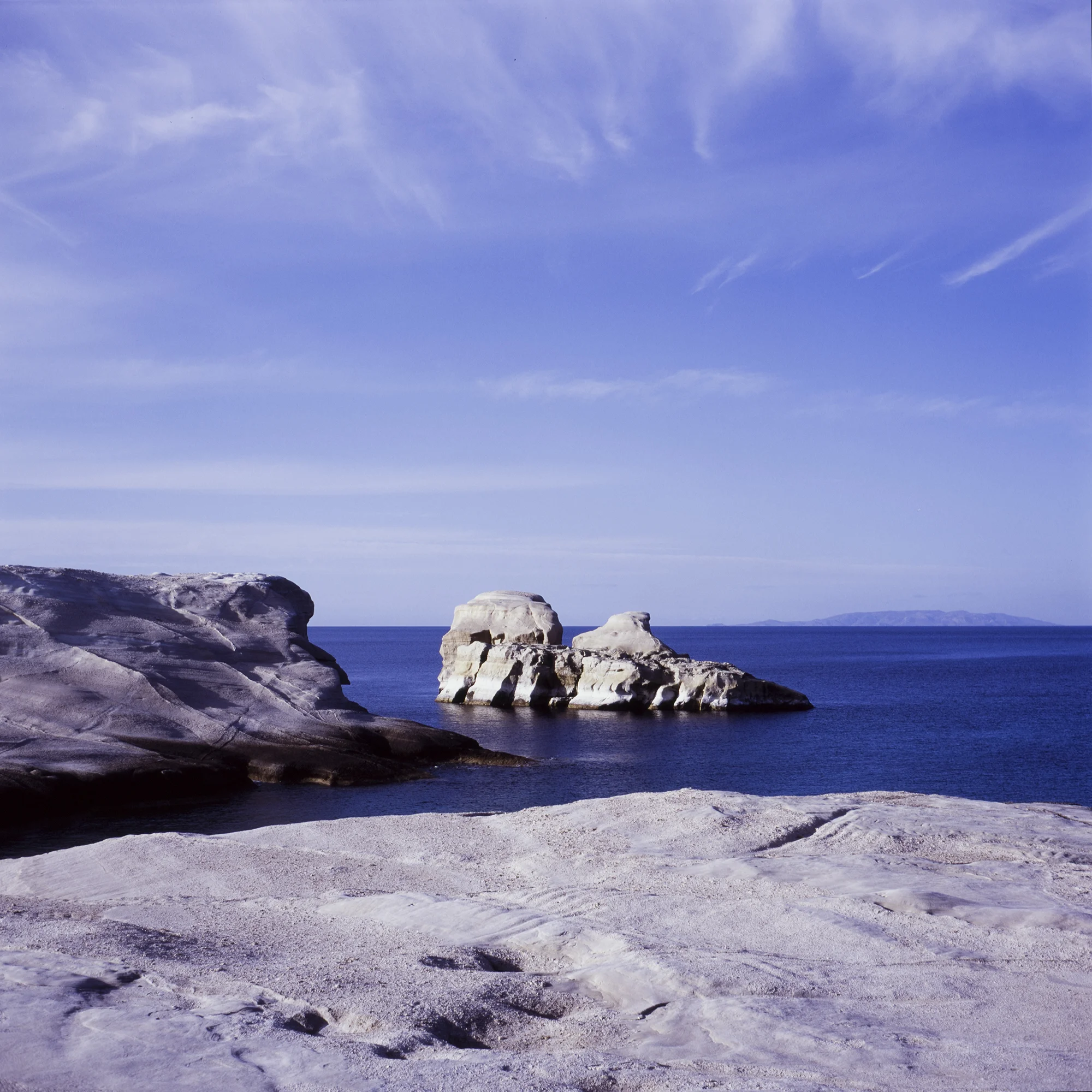 Mylos, the volcanic island in the Cyclades