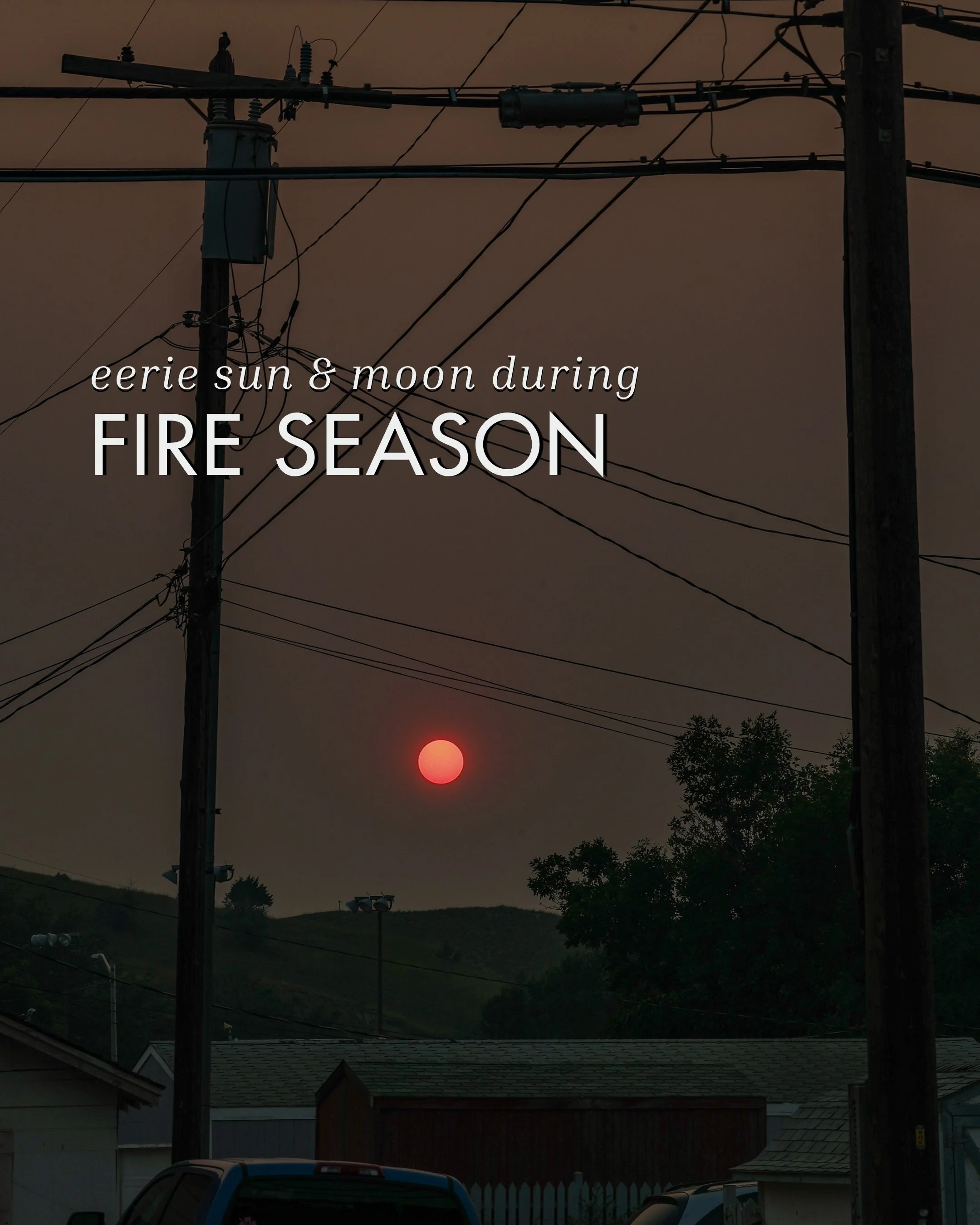 Eerie sun &amp; moon during fire season 🌖☀️

Not necessarily a great thing to be seeing with fire season in full effect, but the intense orange hues are wild to see like this. I took this at home in Havre, Montana a couple days ago. Stay safe out th