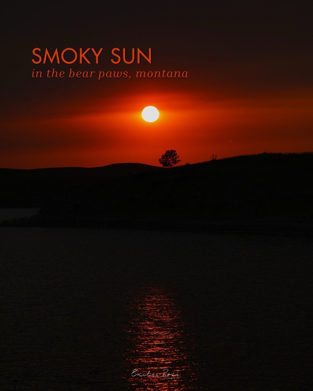 Smoky sun in the bear paws, Montana 📍☀️

On my way home from a photo gig a few days ago, the sky started showing some wild colors, making for a very worthy extra stop. Beautiful evening out there - enjoy 🧡

Visit my updated site, www.emileerose.com