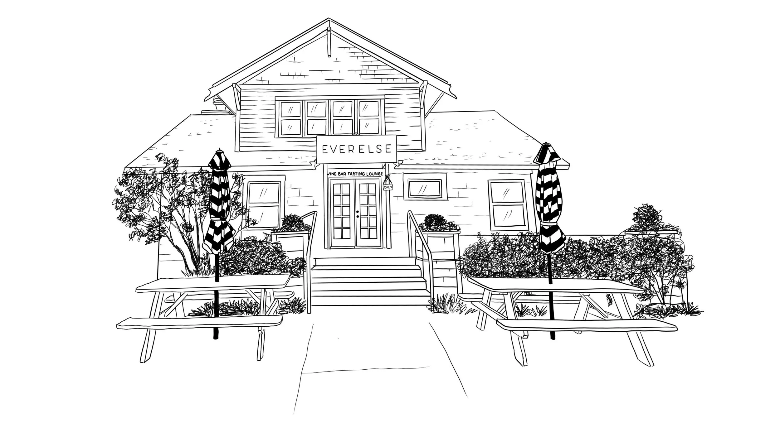 Illustration for wine bar