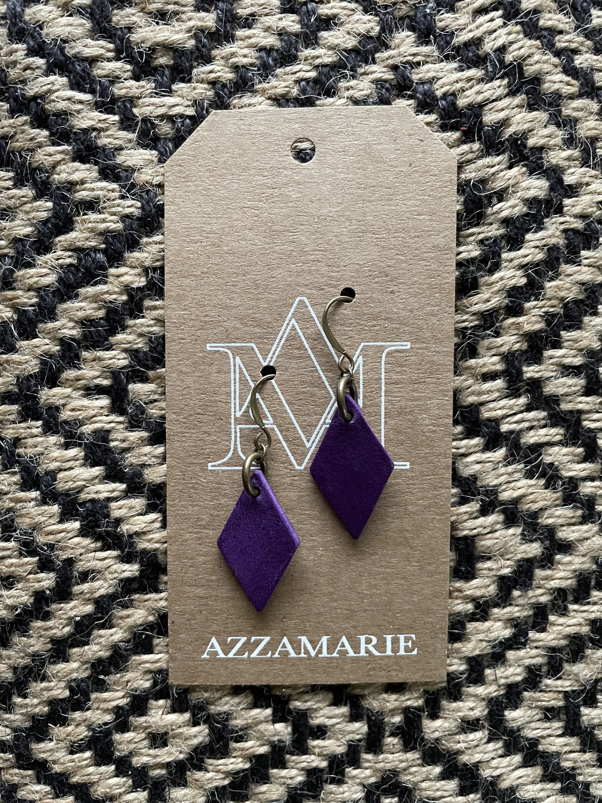 Royal Purple Small Triangle Dangle