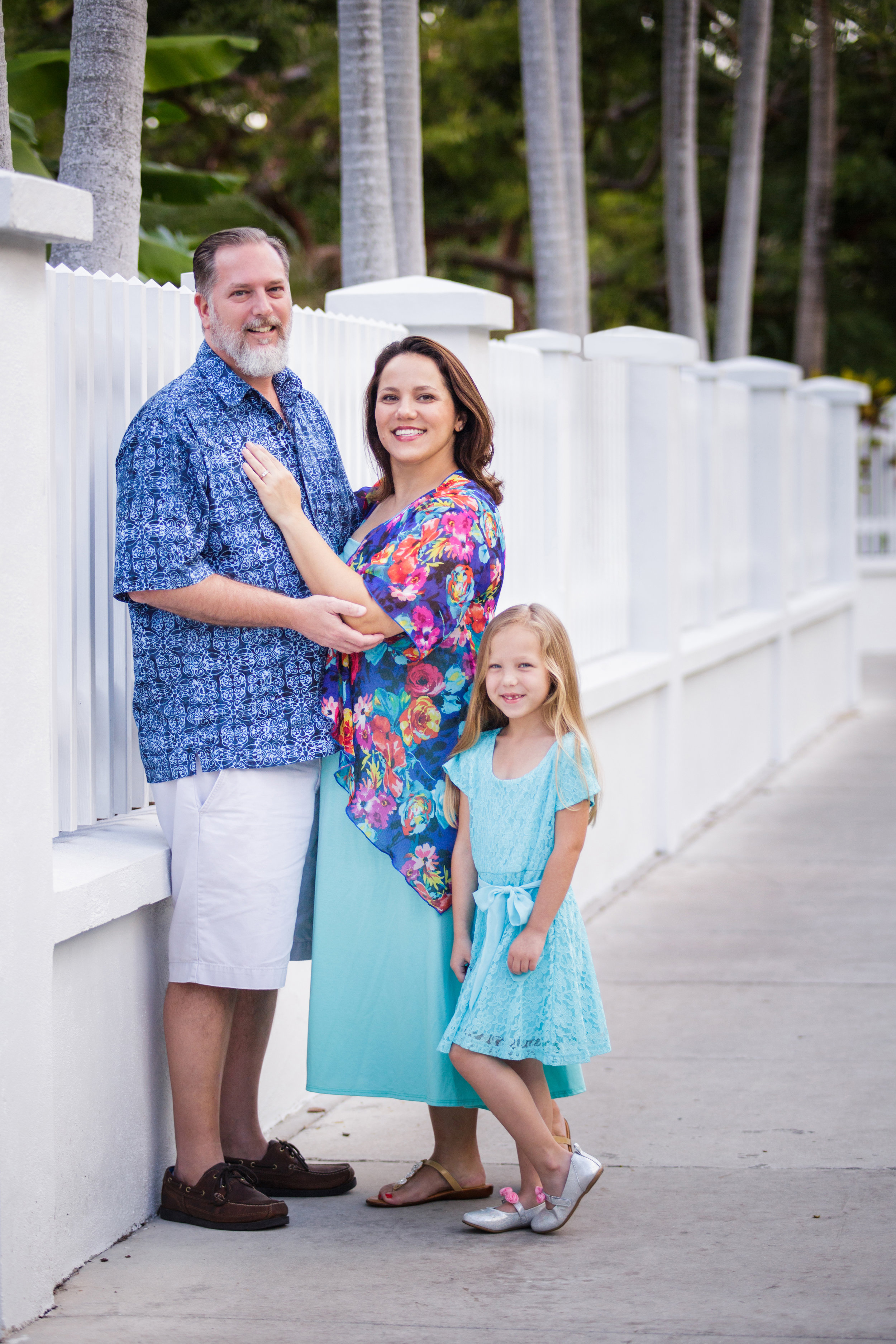 Family Portrait by White Picket Fence in Truman Annex area.jpg
