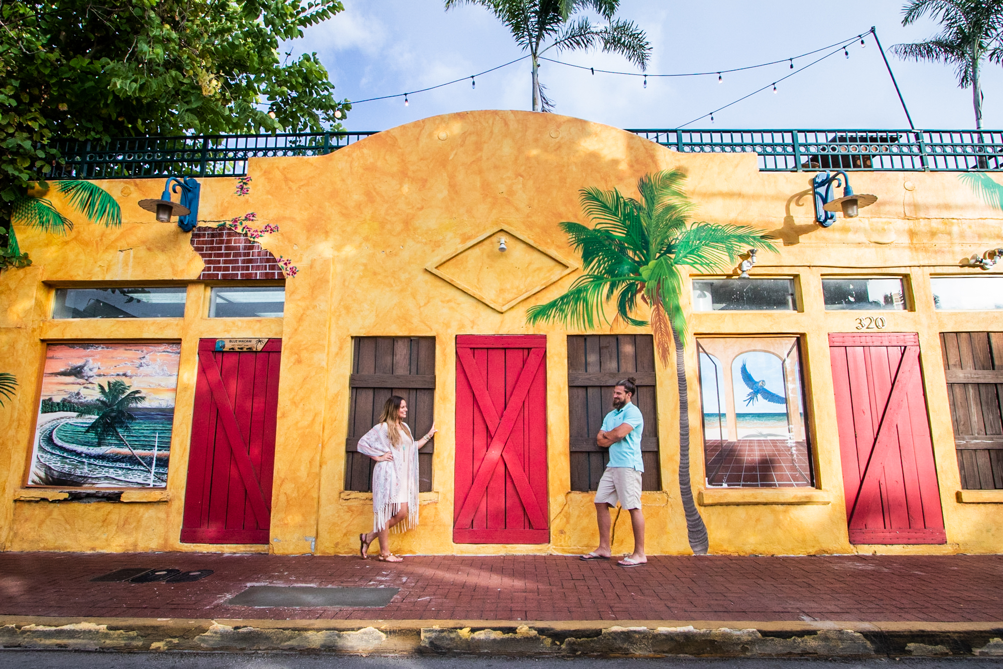 Orange and red Colorful Bahama Village building in Key West.jpg