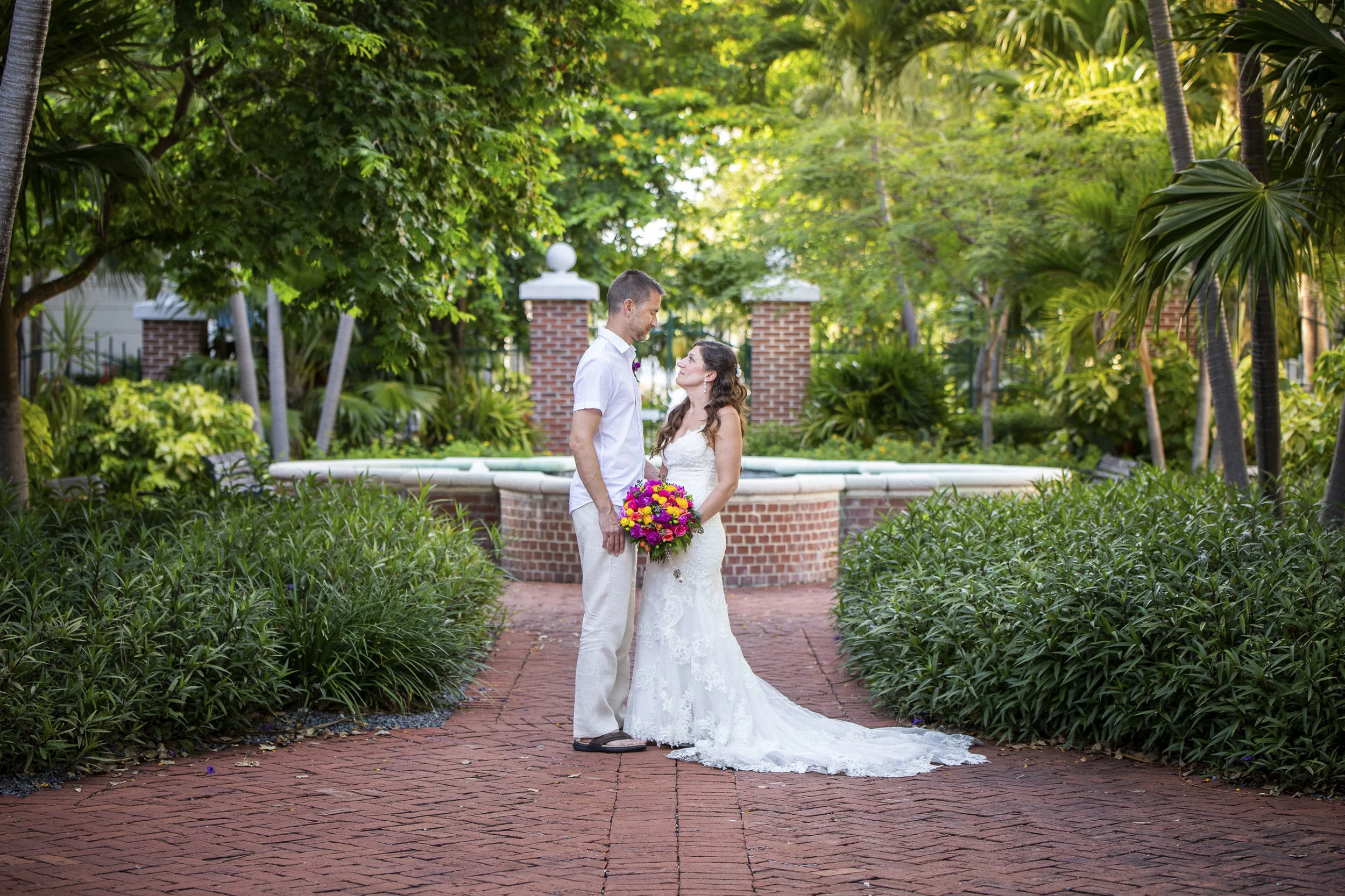 Wedding photos in Truman Annex in Key West