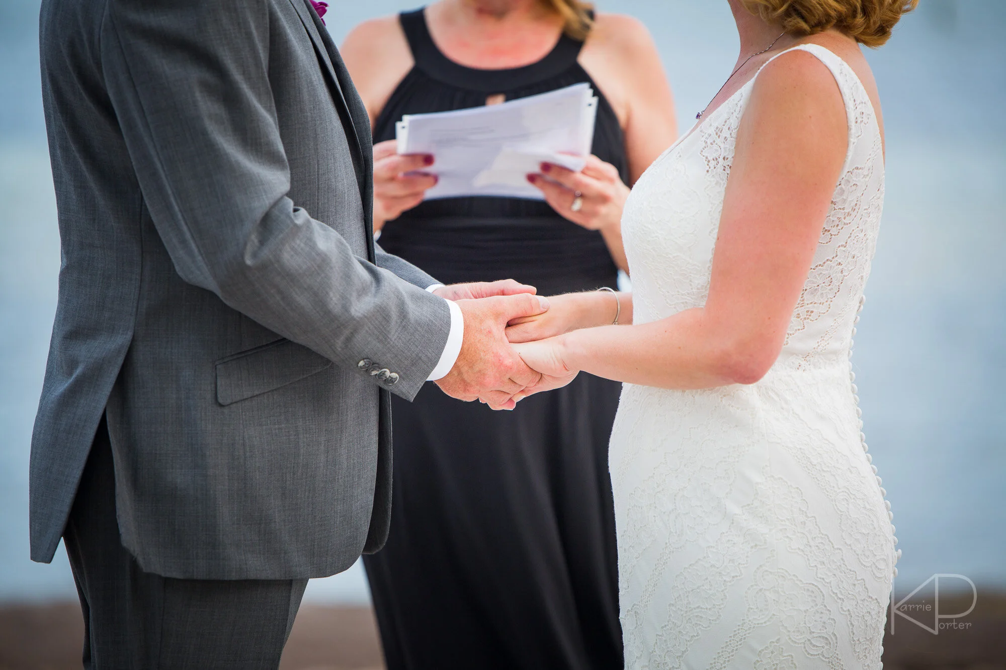 First Look during Key West wedding at Fort Zach