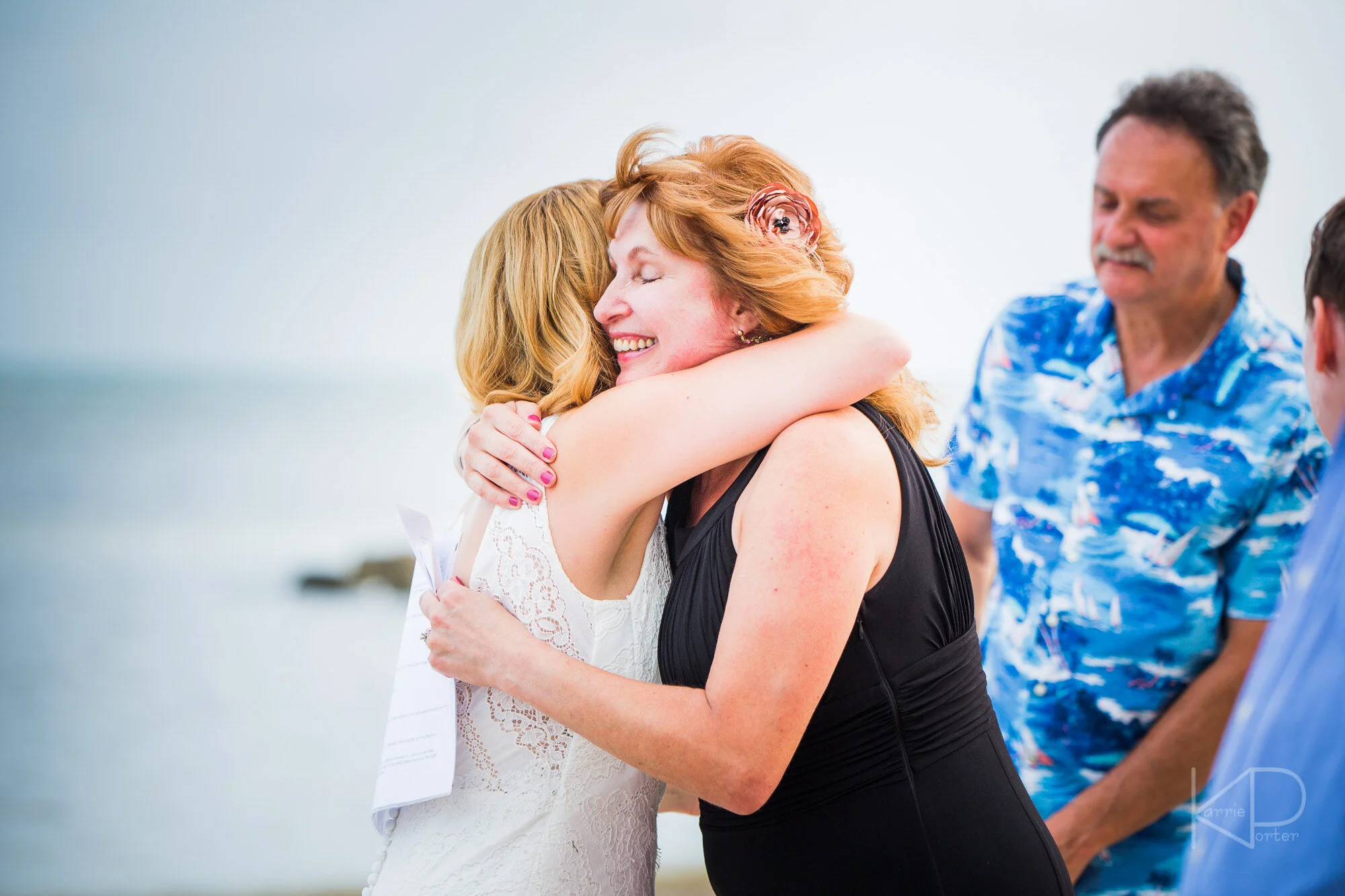Couple share their first kiss as husband and wife