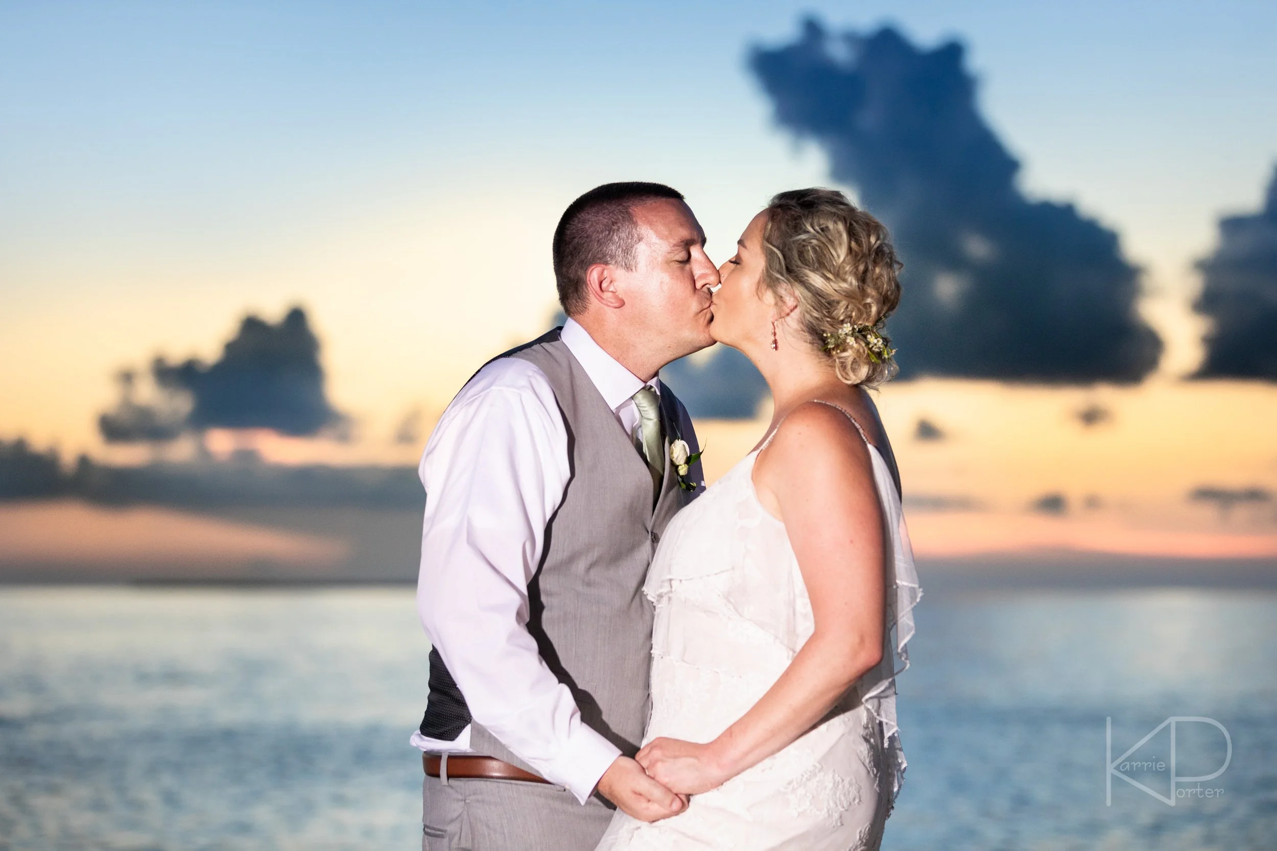 153-BLOG_Corbishley--Wedding-beach portrait, beach wedding, bride, couples portrait, covid reschedule, destination wedding, fort zachary taylor, groom, key west wedding, sunset portrait.jpg