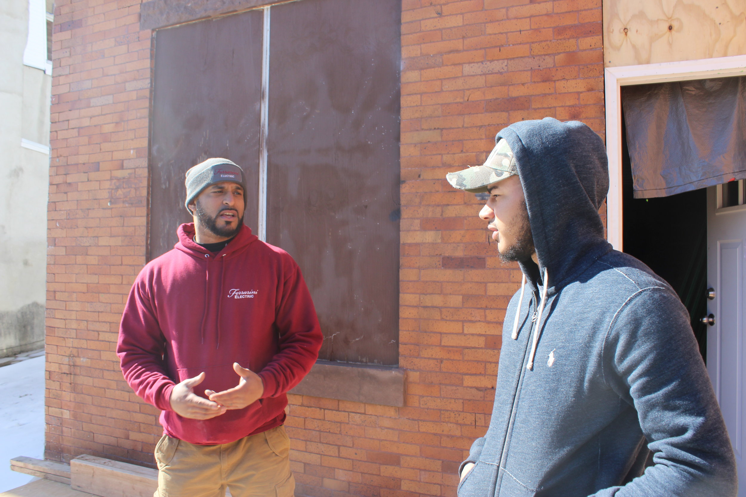 Director Jordan Parisse Ferrarini&nbsp;engaging a mentee for a 1 on 1 "Power Talk" during a "Contractor Walk &amp; Talk Session".